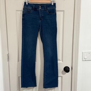 Curve Appeal Bootcut Jeans Womens 2/26 Curve Creator High Rise Dark Wash